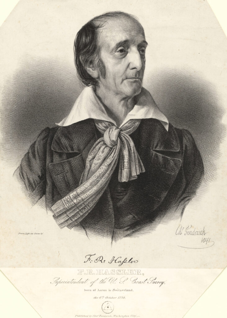 Ferdinand Rudolph Hassler, primer superintendente de la encuesta estadounidense de la costa, 1841