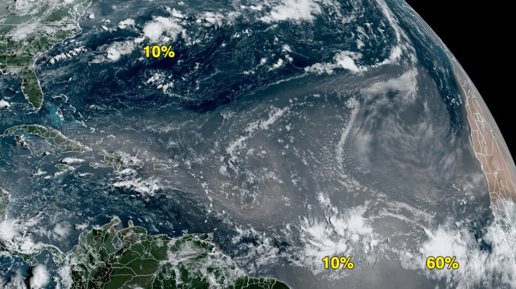 Vigilando el Atlántico: ¿Podrán las ondas tropicales que salen de África superar la cizalladura del viento?